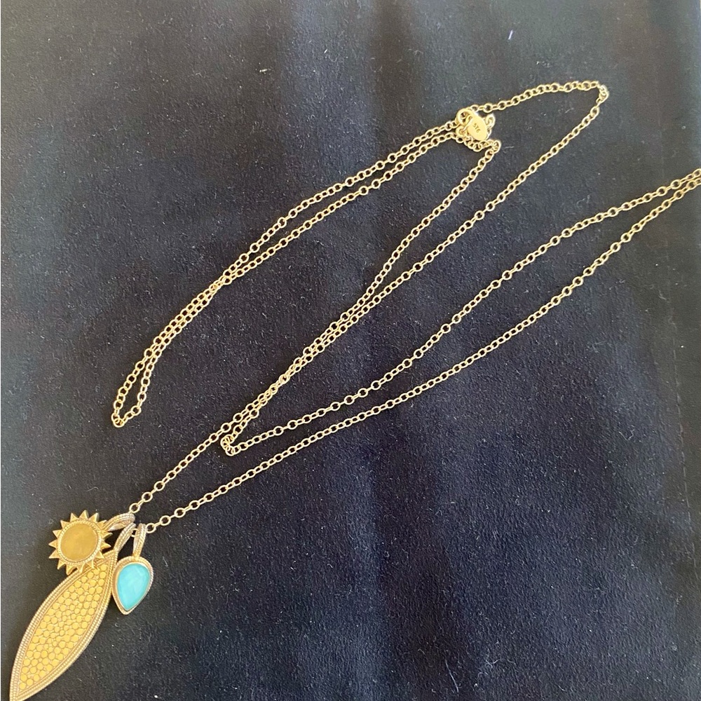 Anna Beck Long Strand Gold Charm Necklace